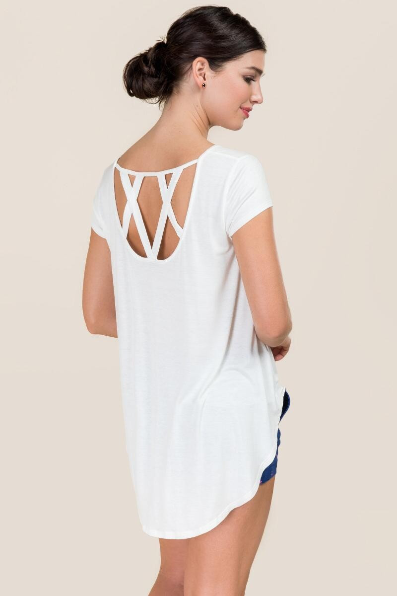 What The Flock Cross Back Graphic Tee | Francesca’s Collections