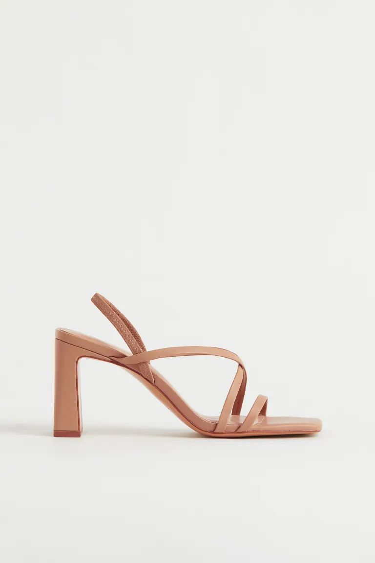 New ArrivalSandals with square toes, narrow foot straps, a narrow, elasticized strap at back, and... | H&M (US + CA)
