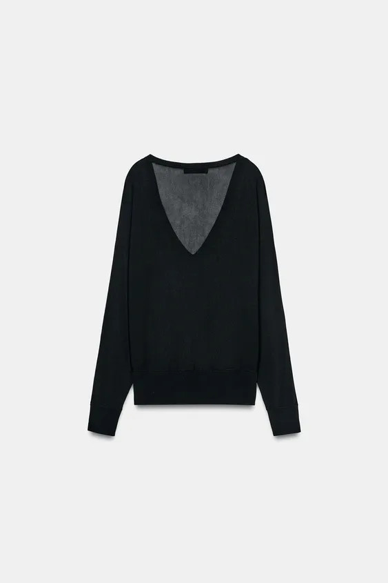 V-NECK KNIT JUMPER | Zara US
