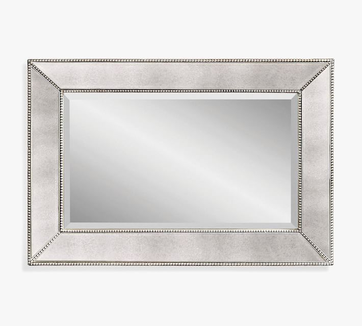 Antique Beveled Glass Beaded Frame Wall Mirror - Small 24" x 36" | Pottery Barn (US)