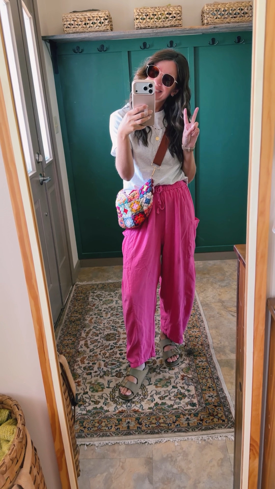 Small in my tee (100% cotton!) and xs in my linen blend pants. My Birkenstock sandals are size 36.

#LTKPetite #LTKgrwm #LTKootd