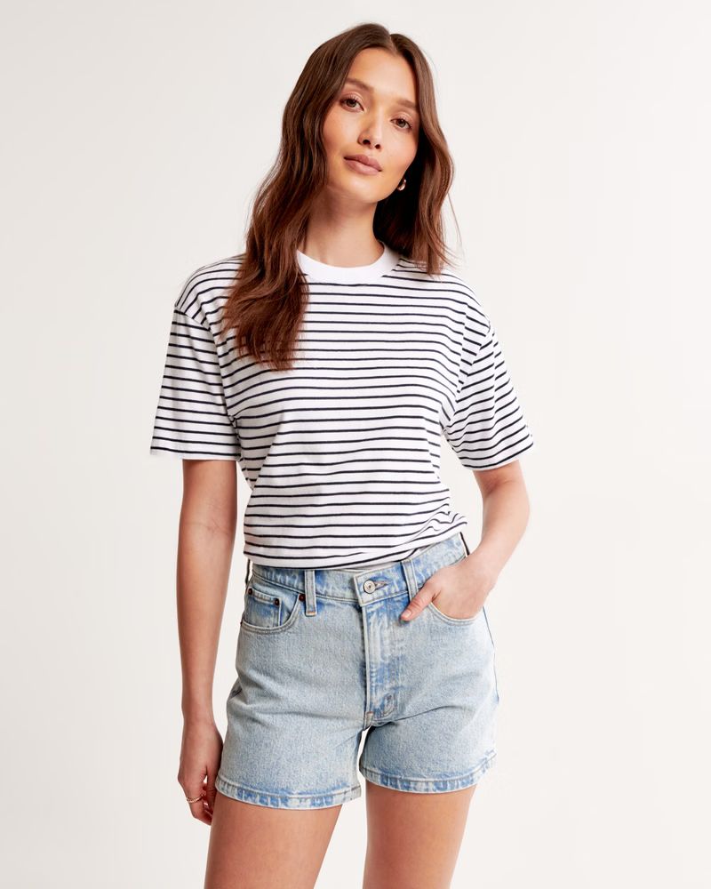 High Rise 4" Mom Short | Abercrombie & Fitch (US)