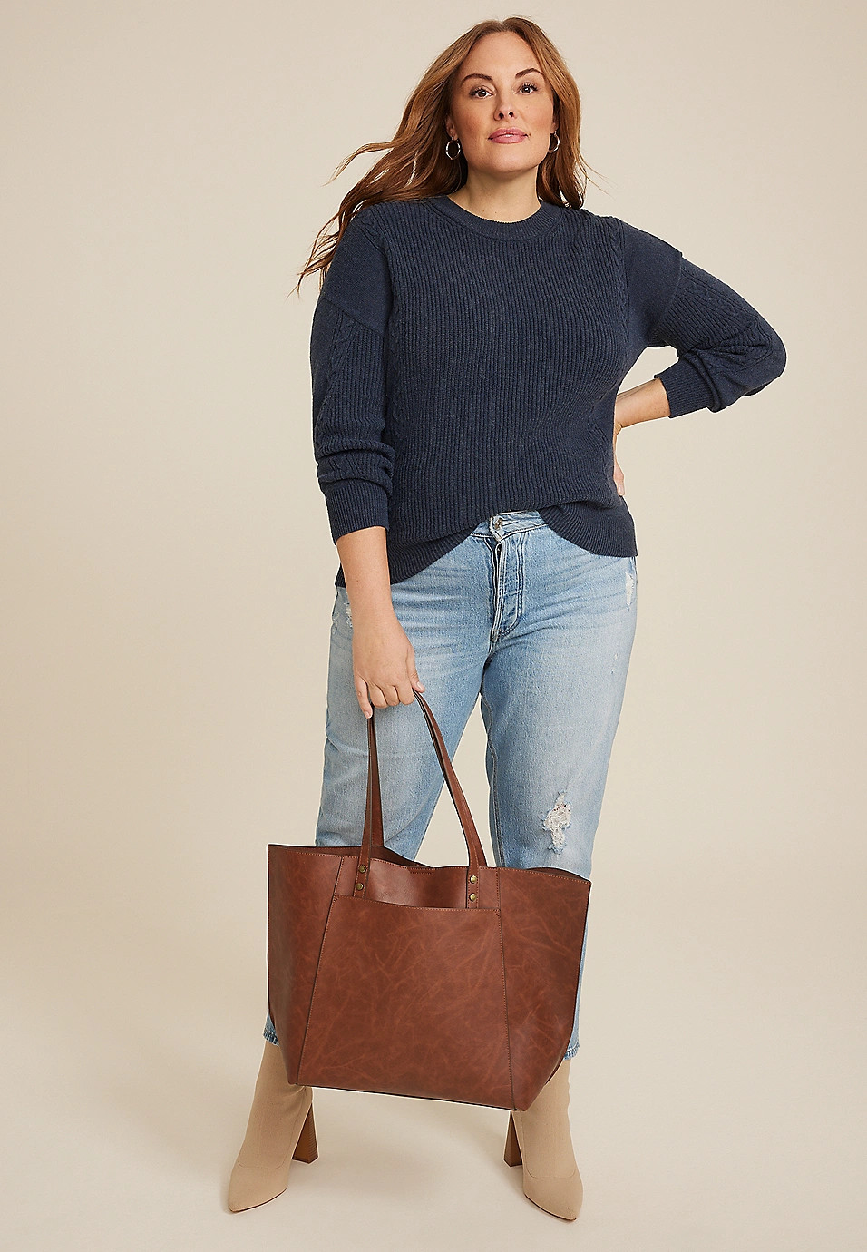 Faux Leather Tote Bag | Maurices