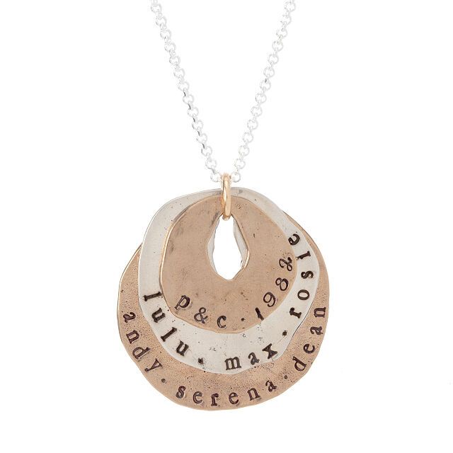 Personalized Family Circles Necklace | UncommonGoods