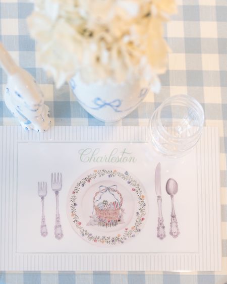 Easter placemat for kids! I love that these placemats have Valentine's Day on one side & Easter on the other side! You can choose which options you want! #easter #kidseastertsble 

#LTKkids #LTKhome #LTKfamily