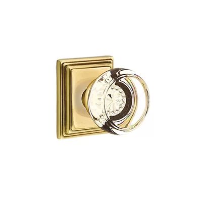 Single Dummy Georgetown Crystal Knob with Wilshire Rose Emtek Finish: French Antique Brass | Wayfair North America