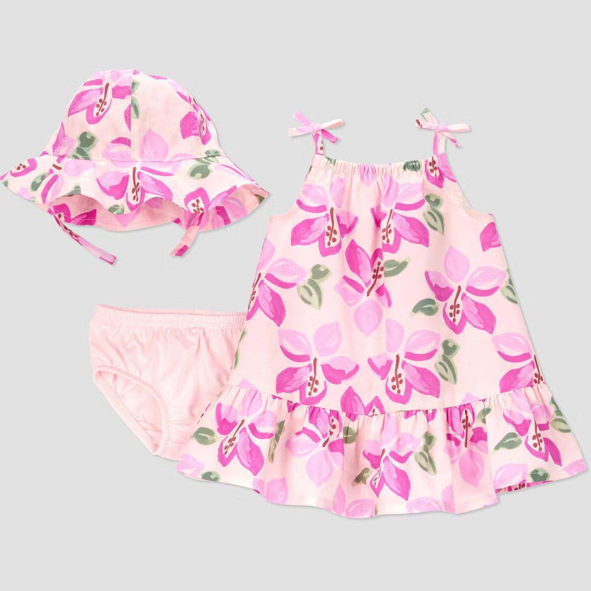 Carter's Just One You® Baby Girls' Tropical Floral Dress with Hat | Target