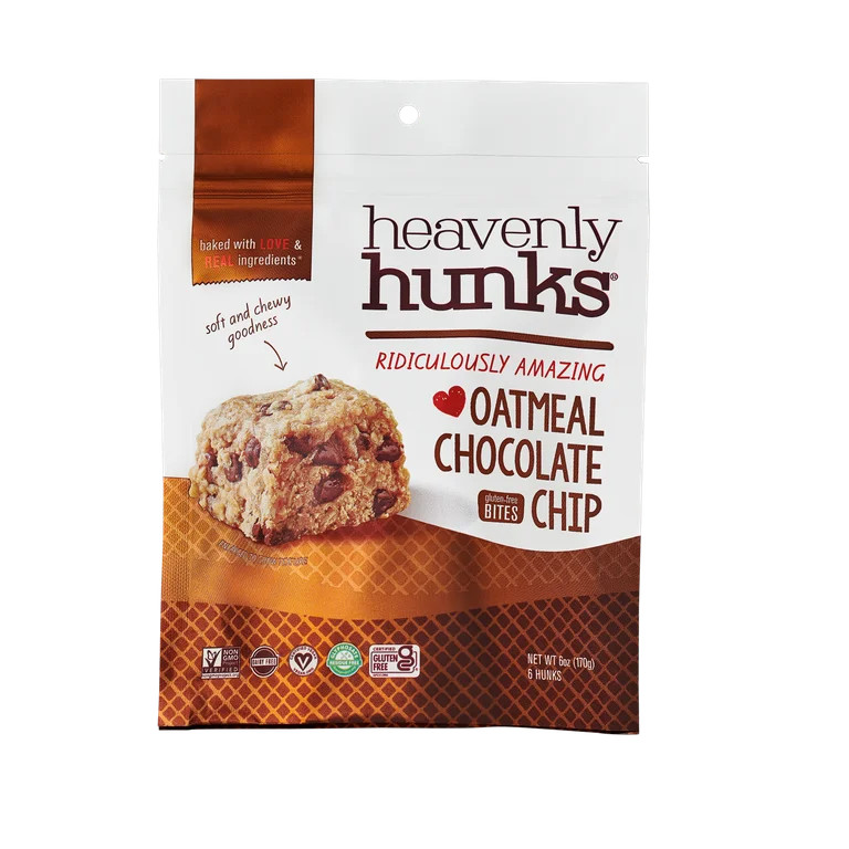 E & C's Snacks Heavenly Hunks, Gluten-Free, Vegan Baked Oatmeal Chocolate Chip Cookie, 6 oz, 6 Co... | Walmart (US)
