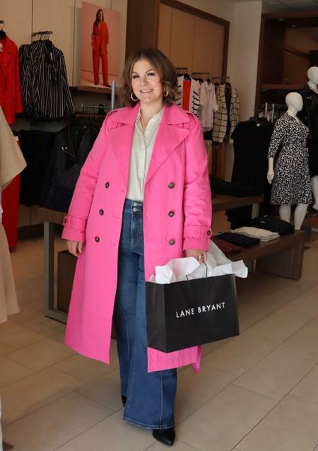 This plus size trench coat in pink is 10/10! A classic trench coat is perfect for styling plus size spring outfits. I’m wearing it here in a size 18. Love their plus size denim selection too! Wearing a size 20 in the plus size jeans.
3/28

#LTKplussize #LTKstyletip #LTKSeasonal
