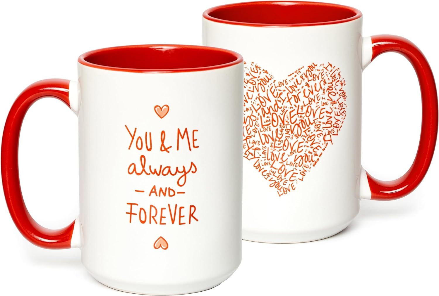 You & Me Always And Forever 15oz Large Coffee Mug - Great for Valentine's Day, Anniversaries, Bir... | Amazon (US)