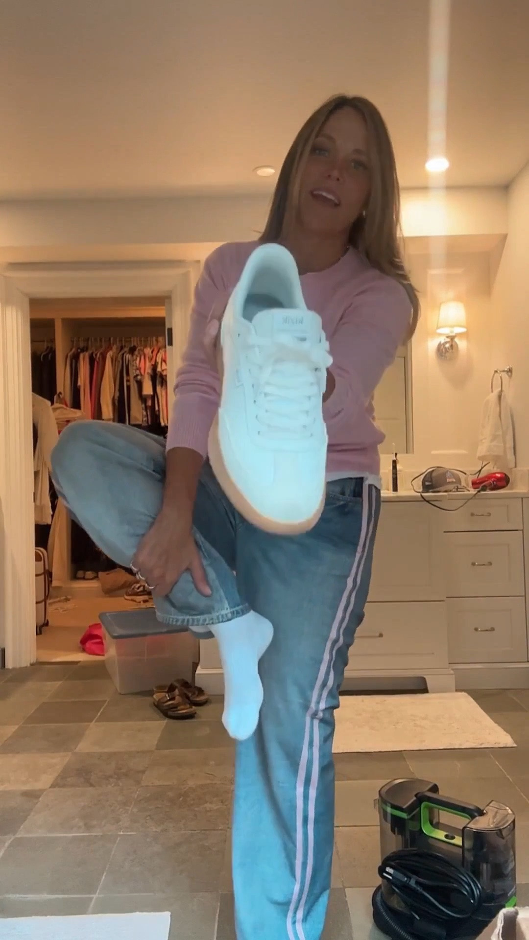 Sporty chic! Look at how soft and stretchy these are!! I just love them in the pink sporty stripe but I have several other styles as well! Cozy and comfy! s

#LTKOver40 #LTKMidsize #LTKdayinmylife