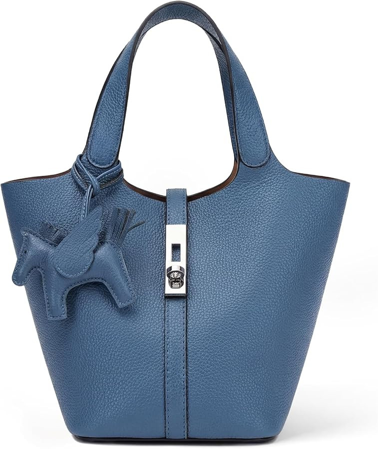 Tote Bag for Women Vegan Leather Bucket Purse for Women Top Handle Handbag Shoulder Bag with Deta... | Amazon (US)