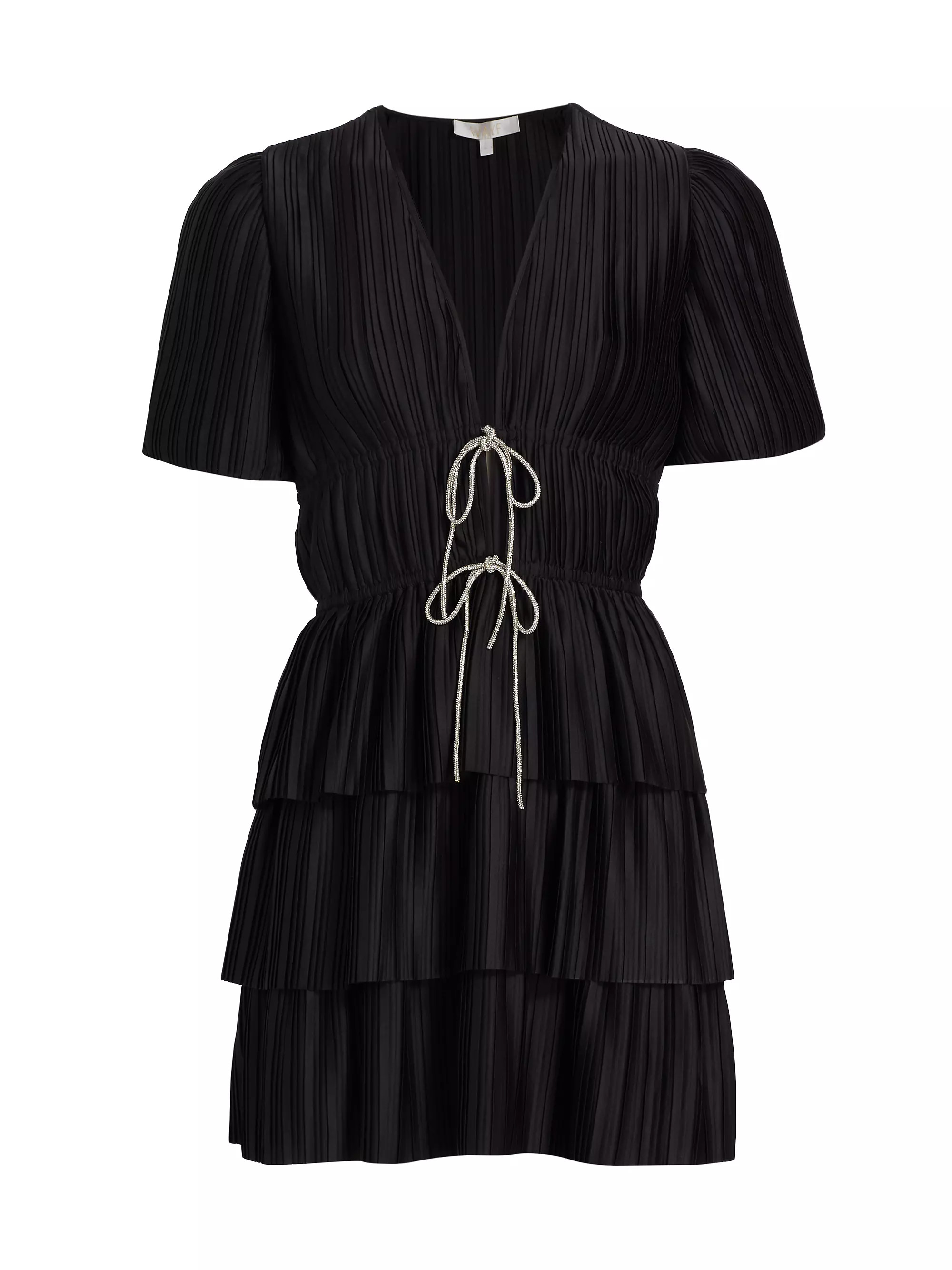 Thinking Of You Pleated Satin Minidress | Saks Fifth Avenue