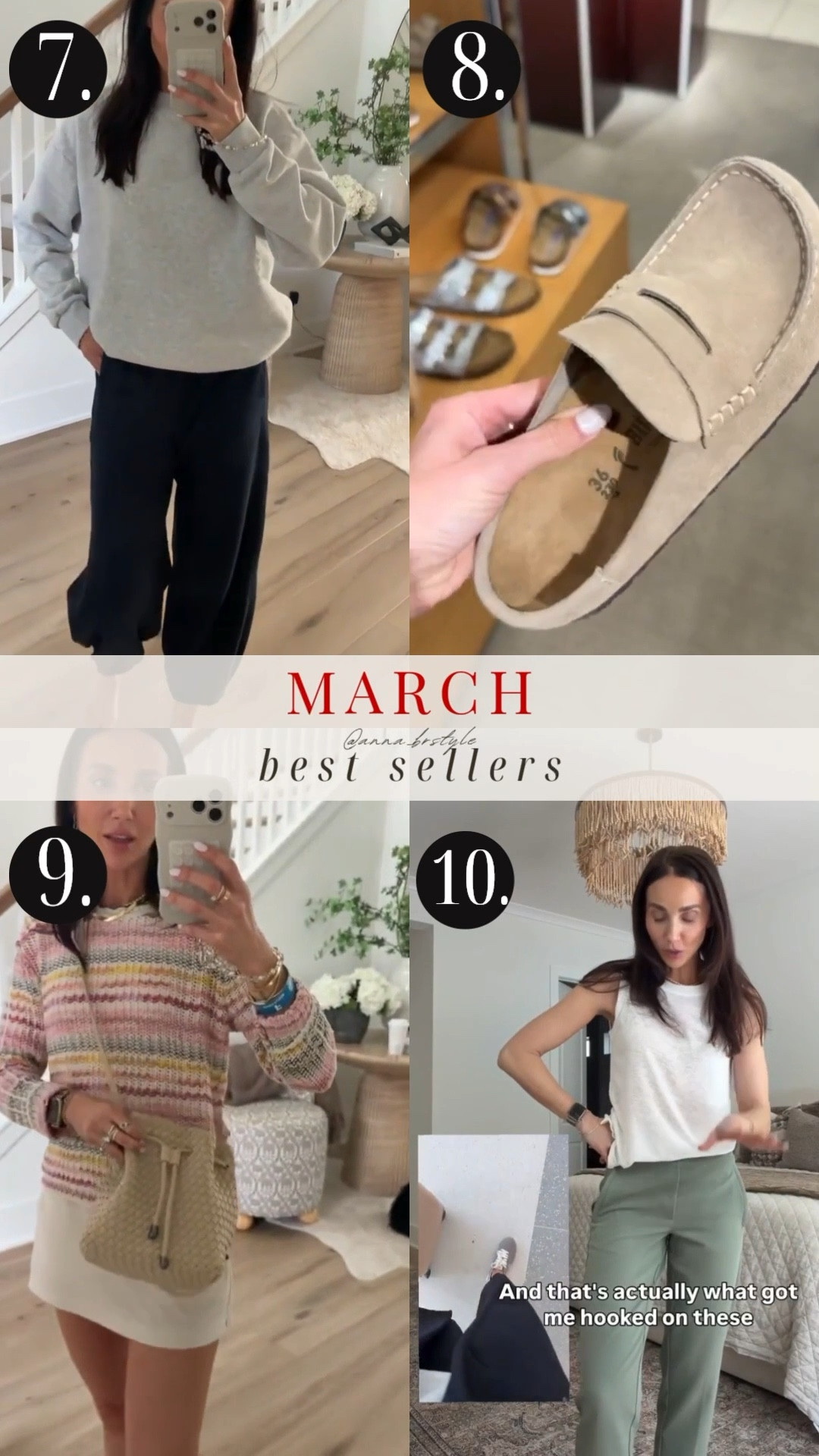 Monthly best sellers, spring shoes, mules, snekaers, mesh flats, slide sandals, summer shoes, travel pants, comfy pants, annabrstyle 

 

#LTKOver40