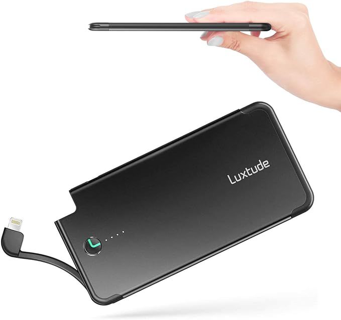 Luxtude 5000mAh Portable Charger for iPhone, Ultra Slim Mfi Apple Certified External Battery Pack... | Amazon (US)