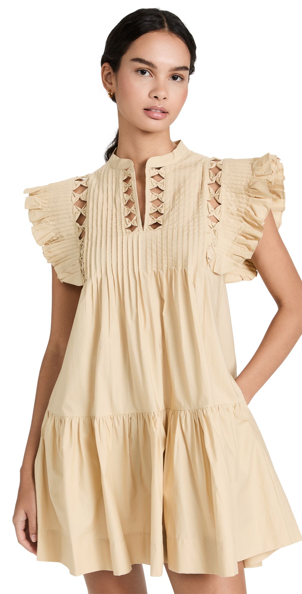 Phoebe Cotton Flutter Sleeve Tunic Dress | Shopbop