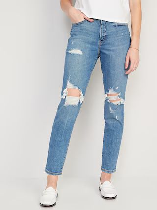 High-Waisted O.G. Straight Ripped Jeans for Women | Old Navy (US)