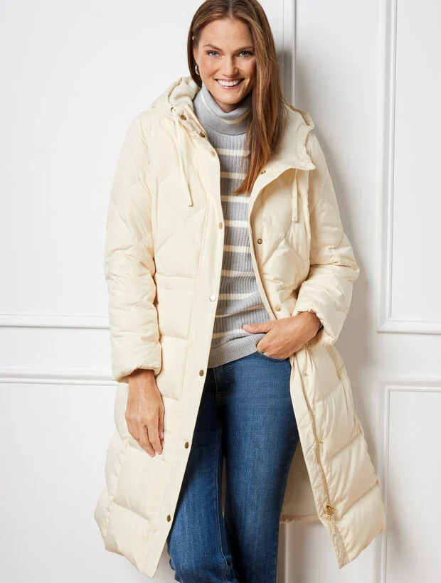Hooded Down Puffer Coat | Talbots