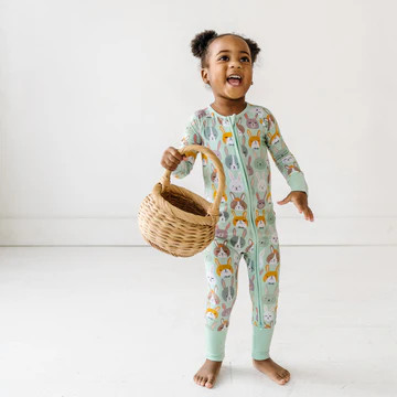 Rad Rabbits Bamboo Viscose Zippy | Little Sleepies