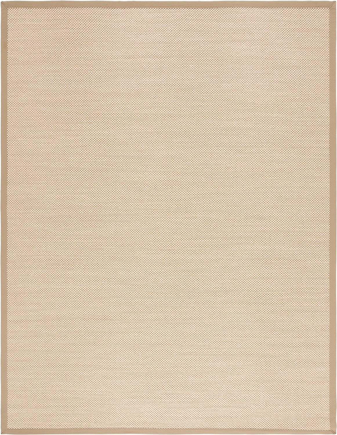 SAFAVIEH Natural Fiber Collection Area Rug - 8' x 10', Maize & Linen, Border Sisal Design, Easy C... | Amazon (US)