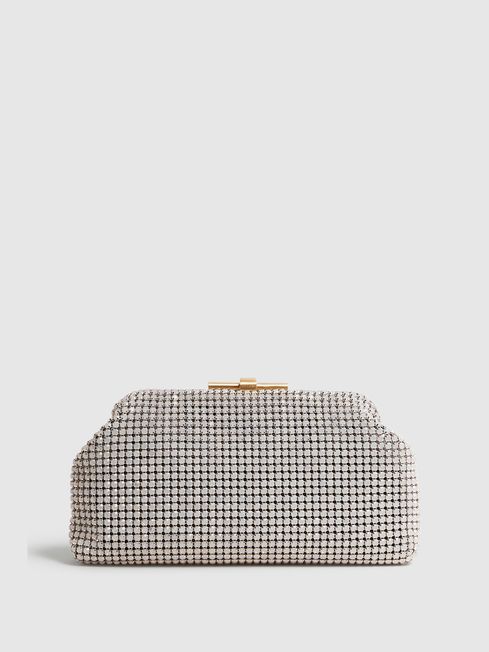 Reiss Opal Adaline Embellished Clutch Bag | Reiss UK