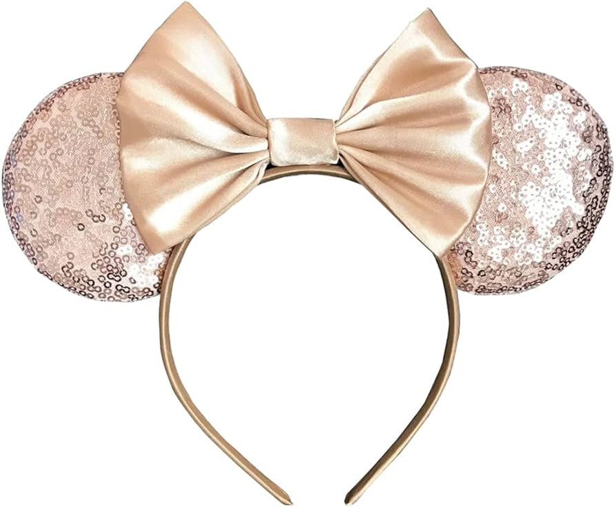 Foeran Mouse Ears Headbands, Sequin Mouse Ears Headband with Bow for Kids Adults Women, Accessori... | Amazon (US)
