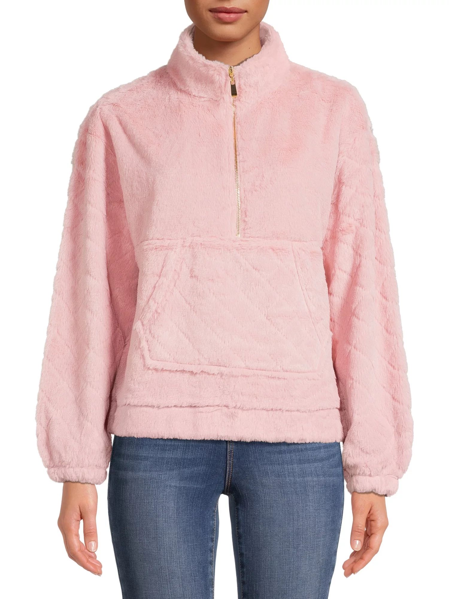 No Boundaries Juniors' Plush Quilted Pullover | Walmart (US)