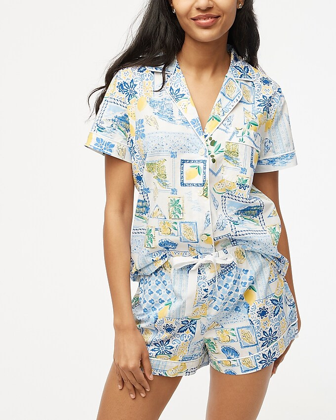 Cotton short pajama set | J.Crew Factory