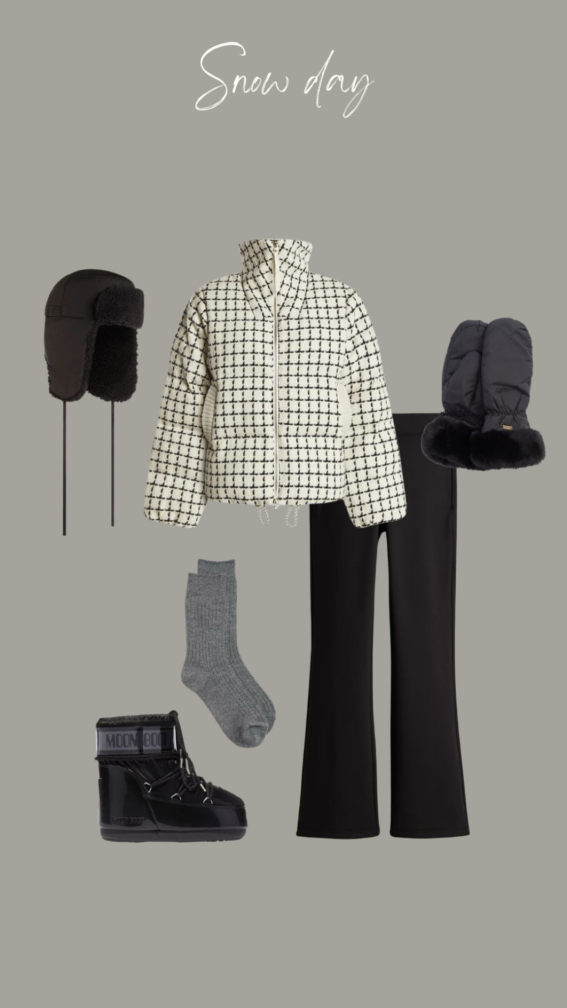 Snow day outfit inspiration 

Skiwear, après ski, ski jacket, snow boots, moon boots, cosy, winter city break, ski trip, ski outfit 

#LTKeurope #LTKuk #LTKwinter