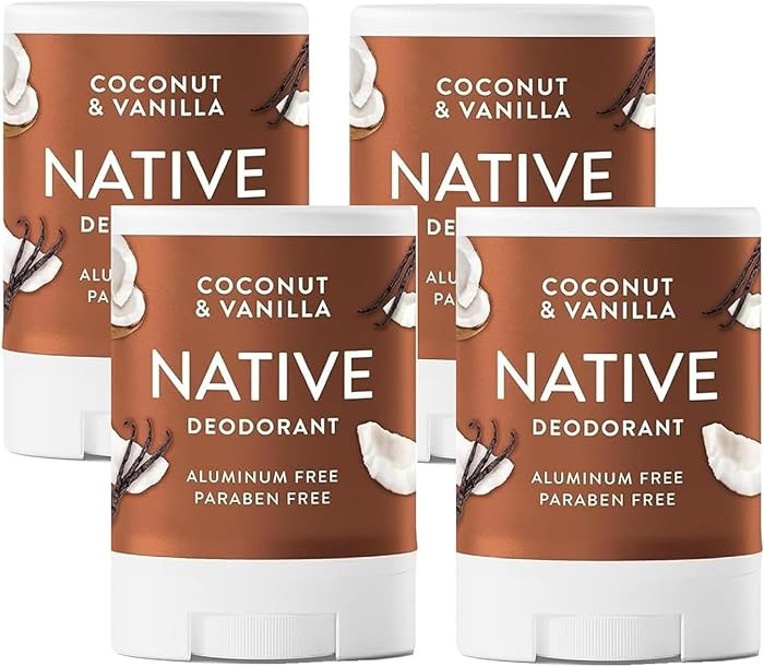 Native Deodorant, Aluminum Free, Coconut & Vanilla, for Women and Men, Travel Size 0.5oz (Pack of... | Amazon (US)
