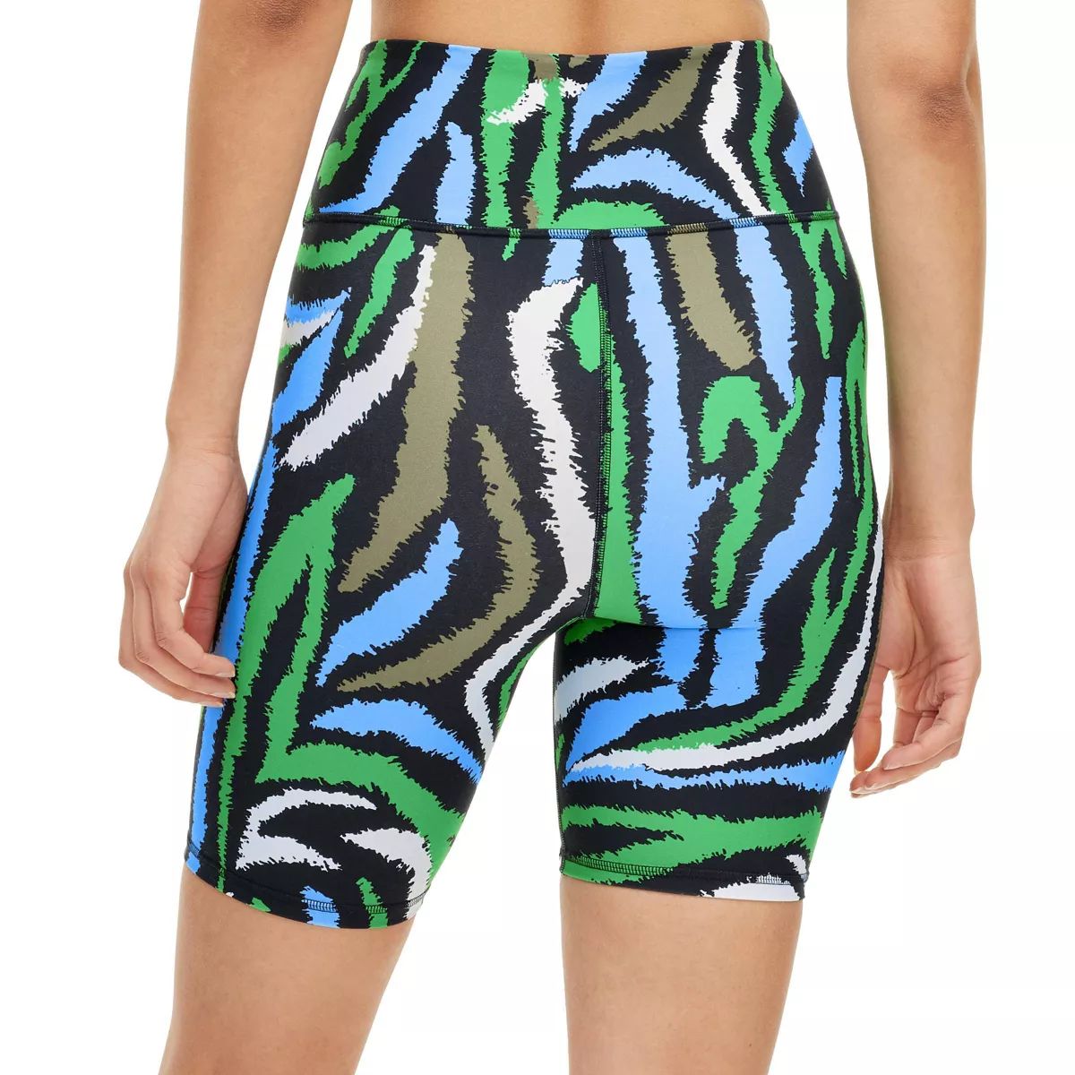 Women's Disco Zebra Green Bike Shorts - DVF for Target | Target