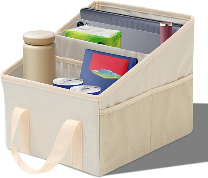 Car Seat Organizer, Collapsible Trunk Organizer Backseat Car Storage Box with 2 Compartments and ... | Amazon (US)