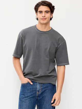 Garment-Dyed Heavyweight Cropped T-Shirt | Old Navy (US)