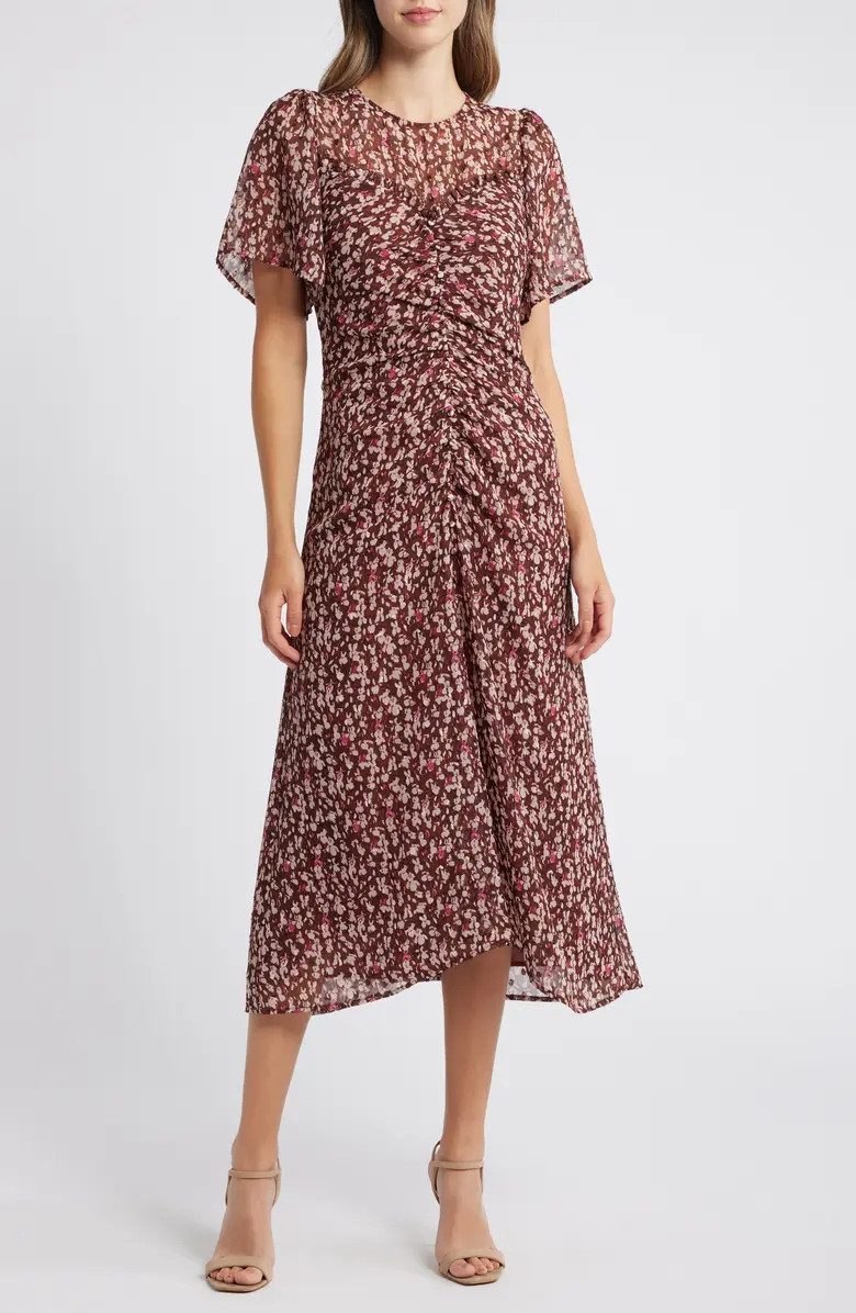 Floral Center Ruched Dress | Nordstrom