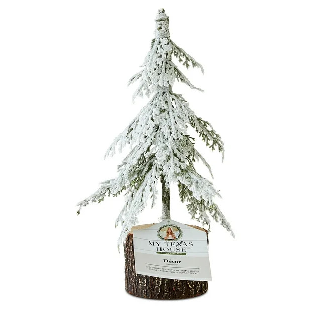 My Texas House My Texas House Flocked Downswept Pine Tree Decoration, Green 13 in   Free 90-day r... | Walmart (US)