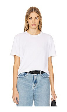 Rails Cotton Cashmere Short Sleeve Tee in White from Revolve.com | Revolve Clothing (Global)
