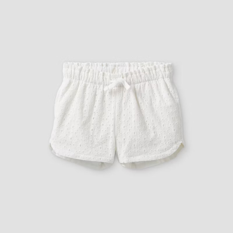 Toddler Girls' Eyelet Pull-On Shorts - Cat & Jack™ | Target