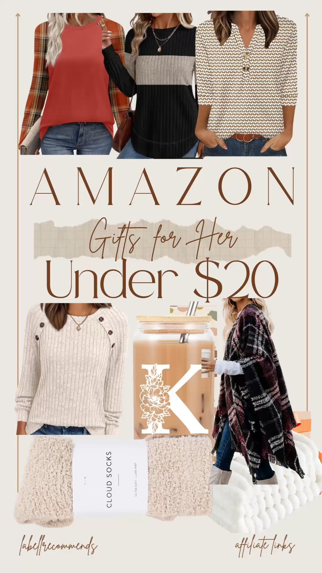 Affordable gifts under $20 for women from Amazon. Shawls, sweaters, and cozy blankets all make amazing Christmas gifts that will keep you on budget and won’t break the bank.

#giftguidesforwomen #giftsunder$20 #affordablegiftsforwomen #affordablesweaters

Gifts under $20 for Christmas, gifts for mom, gifts for daughters, women’s sweaters, gifts for her, affordable Christmas gifts

#LTKGiftGuide #LTKHoliday #LTKFindsUnder50