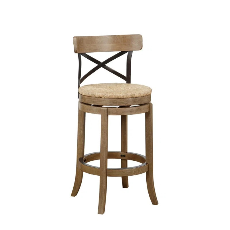 Tosha Swivel Counter Stool with Solid Wood Frame | Wayfair North America