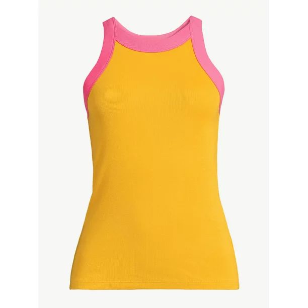 Free Assembly Women's Ribbed Racer Back Tank Top, Sizes XS-XXXL | Walmart (US)