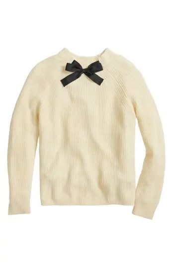 Women's J.crew Gayle Tie Neck Sweater, Size XX-Small - Ivory | Nordstrom