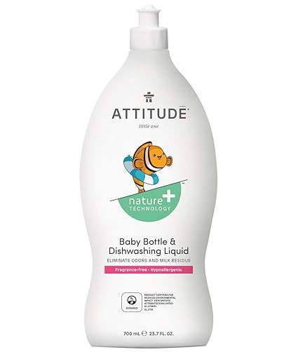 ATTITUDE, Baby Dish Soap, Non-toxic, ECOLOGO Certified, Fragrance-Free, 23.7 Fluid Ounce | Amazon (US)