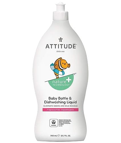ATTITUDE, Baby Dish Soap, Non-toxic, ECOLOGO Certified, Fragrance-Free, 23.7 Fluid Ounce | Amazon (US)
