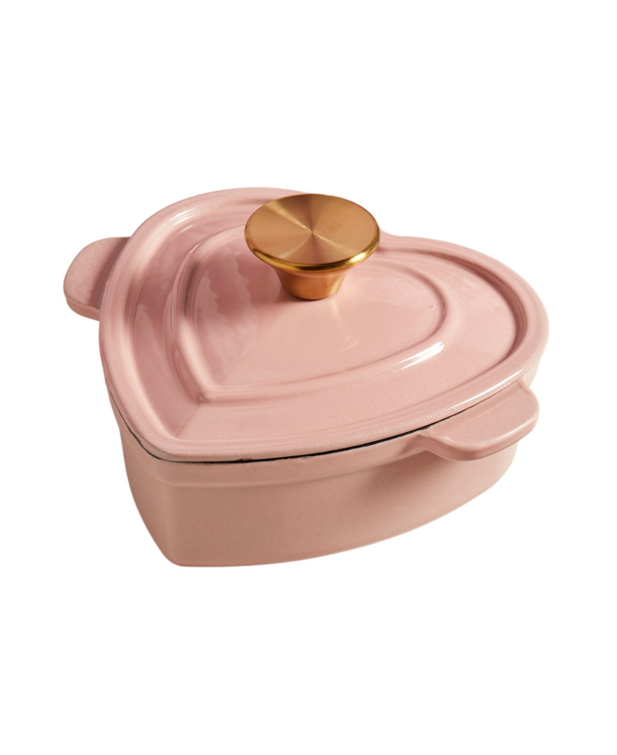 Smith and Clark Ironworks 1-Quart Enameled Cast Iron Heart-Shaped Dutch Oven - Pastel Pink | Macy's
