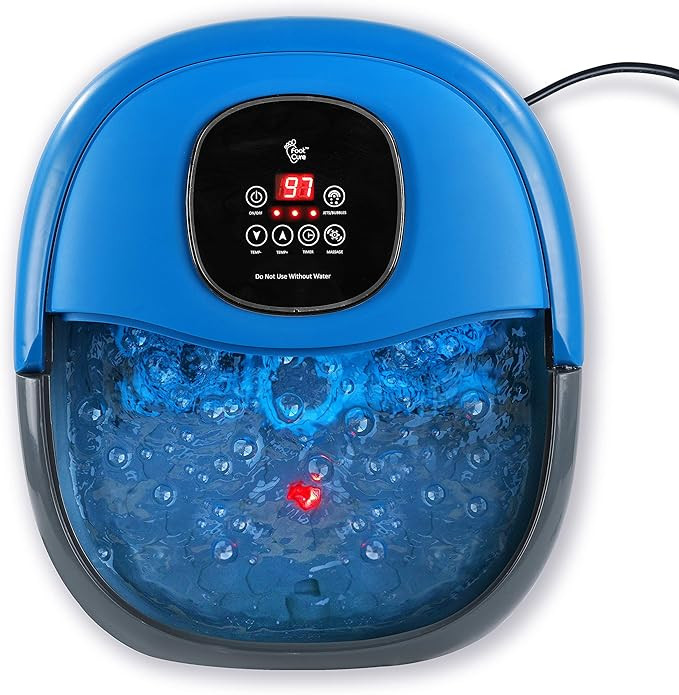FOOT CURE Foot Spa Massager Basin – Heated Electric Foot Bath Tub with Automatic Massage Roller... | Amazon (US)