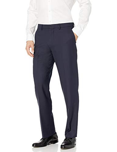 Amazon Essentials Men's Classic-Fit Wrinkle-Resistant Stretch Dress Pants, Navy, 31W x 32L | Amazon (US)