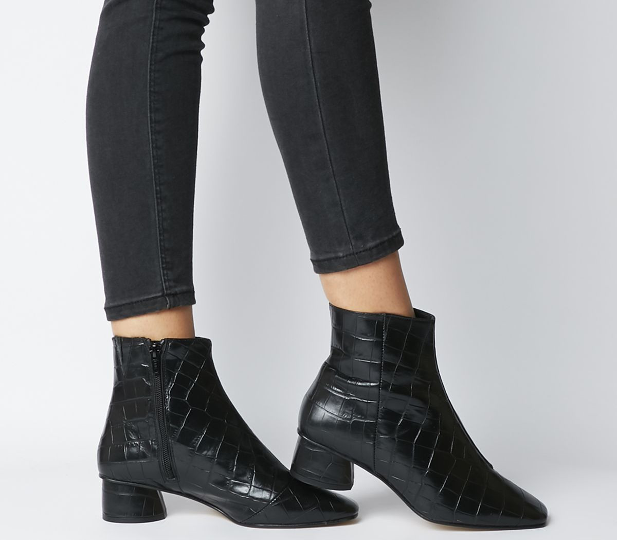 Almond Low Block Heel Boots | OFFICE London (UK)