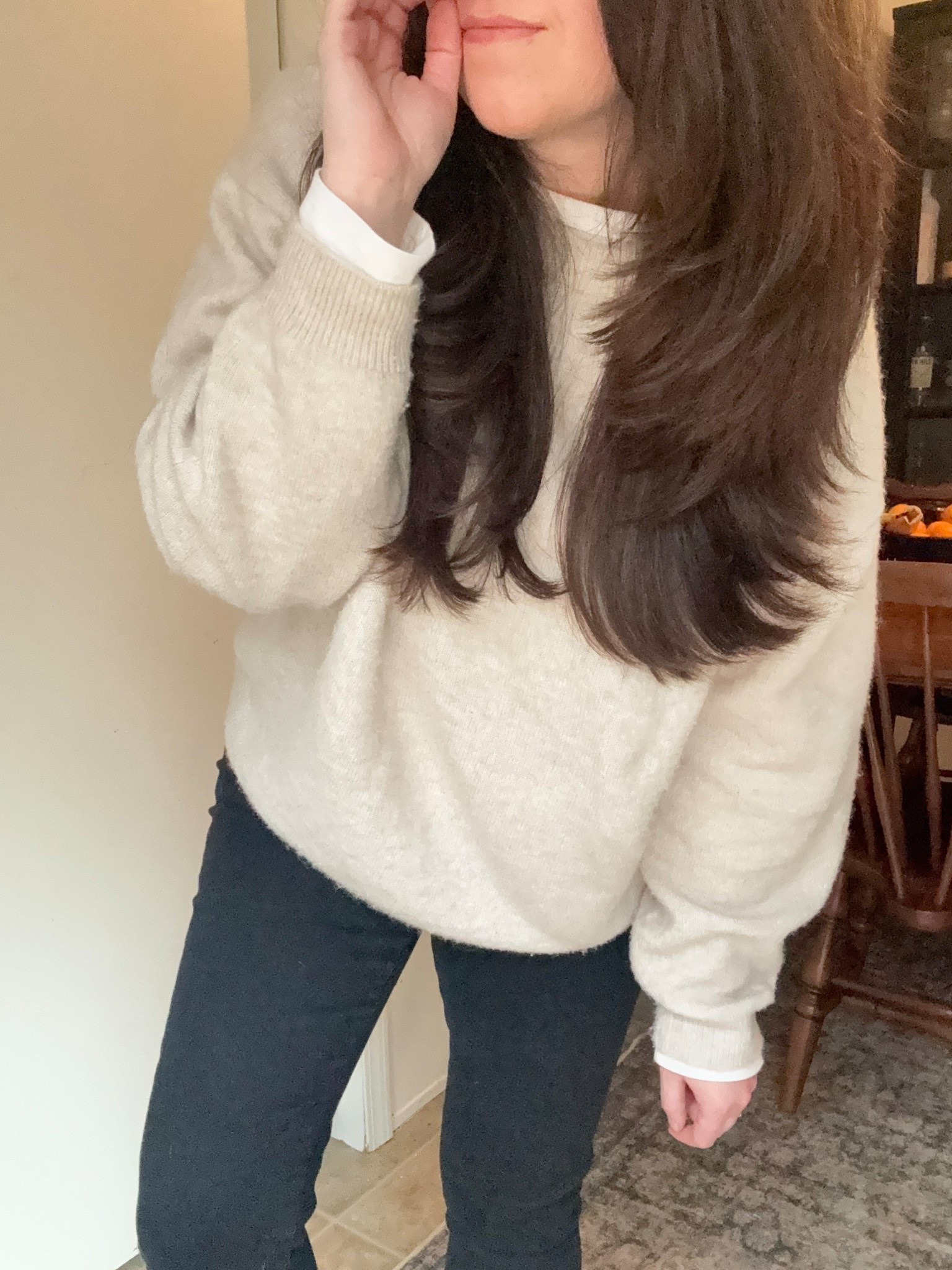 Hello comfy sweaters! I wear this one all the time and it’s under $30

Sized up to a large in both the tshirt and sweater 

#LTKSeasonal #LTKootd #LTKFindsUnder50