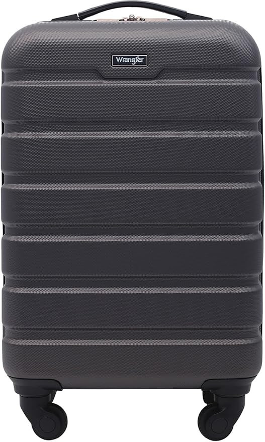 Wrangler 22" Hardside Spinner Carry-On Luggage, Charcoal | Amazon (US)