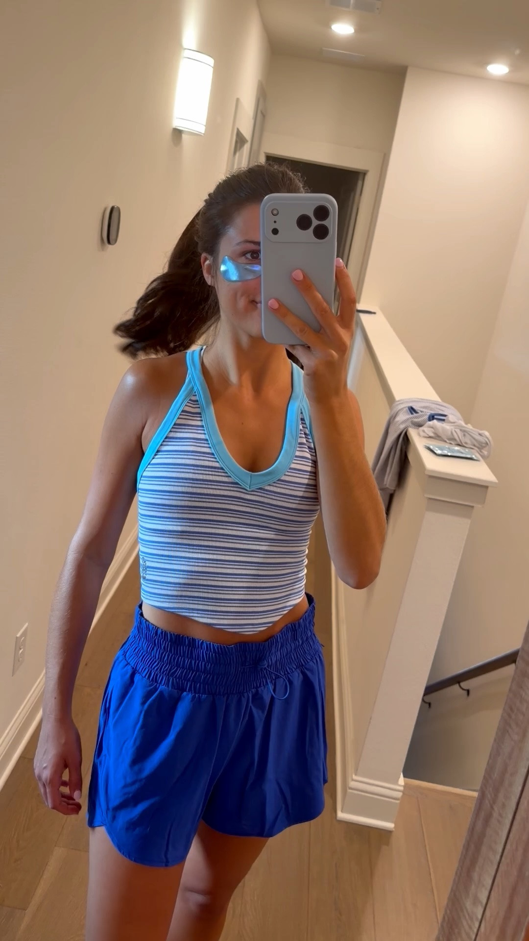 am walk ootd - free people tank, @Target high rise all in motion blue running shorts & @Nike US sneakers !! 

amazon sports bra

target finds, workout shorts, running, walking, pilates, fp movement, amazon 
#targetstyle

#LTKmorningroutine #LTKActive #LTKfitnessgoals